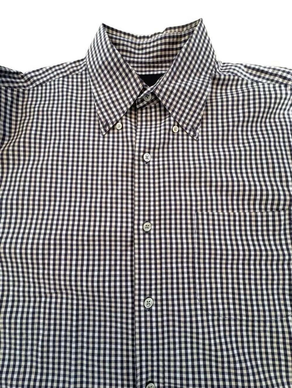 Slates Men’s L Purple White Gingham Check Long Sleeve Shirt 100% Cotton